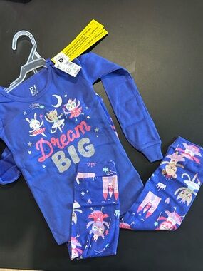 Girls' 'Dream Big' Blue Pajama Set